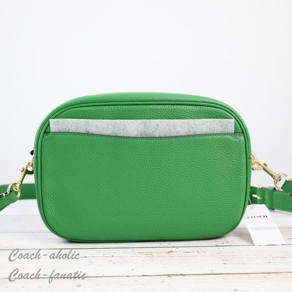 NWT Coach CA207 Jamie Camera Bag Leather Crossbody in Kelly Green - Picture 9 of 11